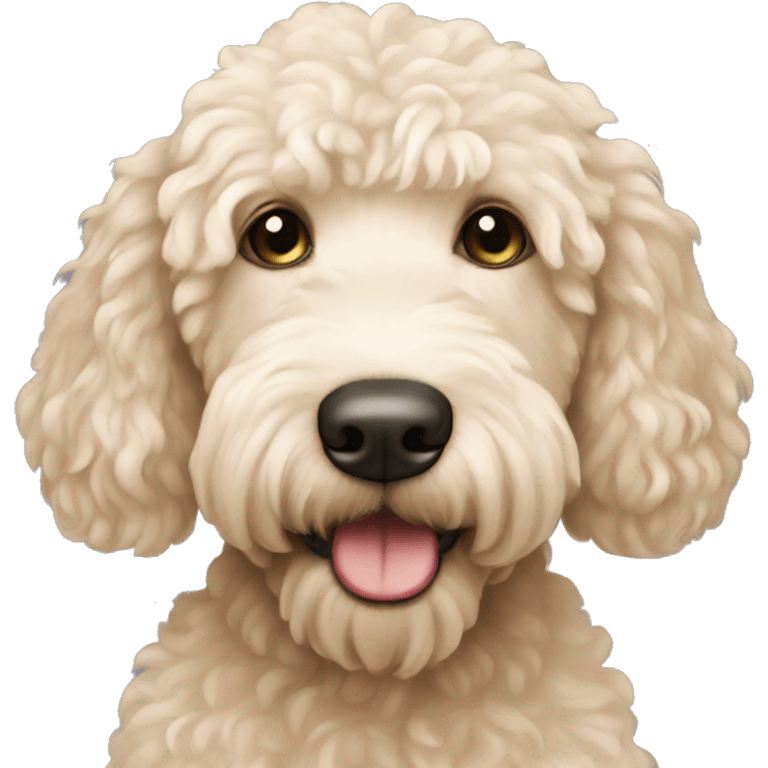 Cream goldendoodle emoji