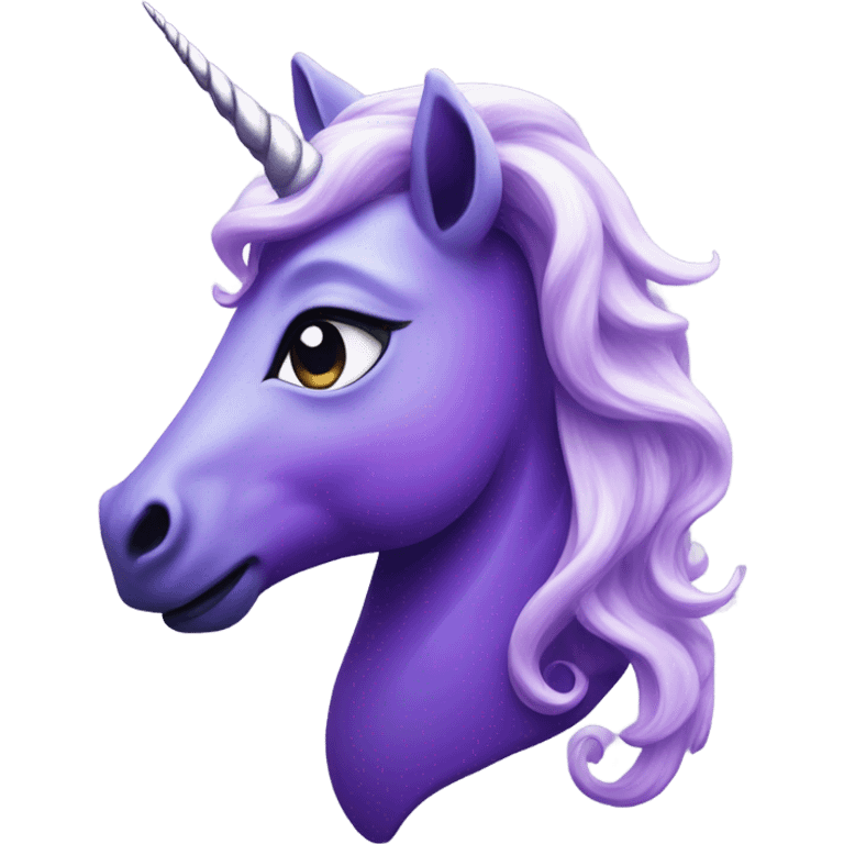 Purple unicorn emoji