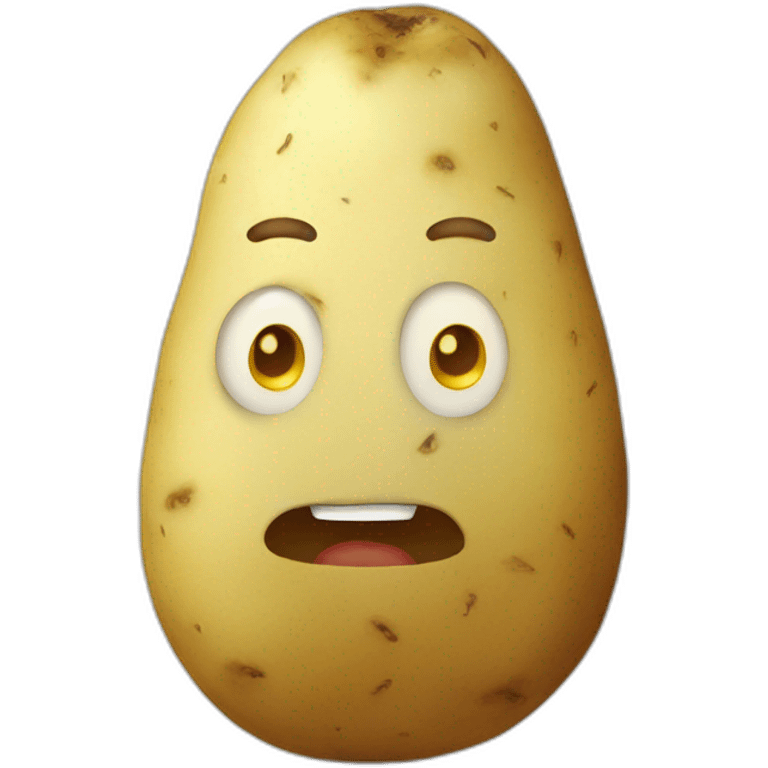 Potato with face emoji