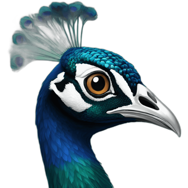 Black peacock emoji