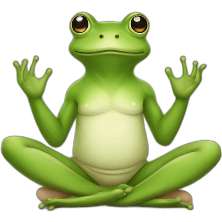 frog in a lotus position emoji