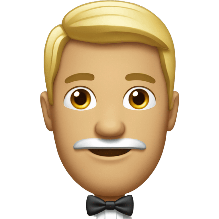 man with bow tie on his head emoji