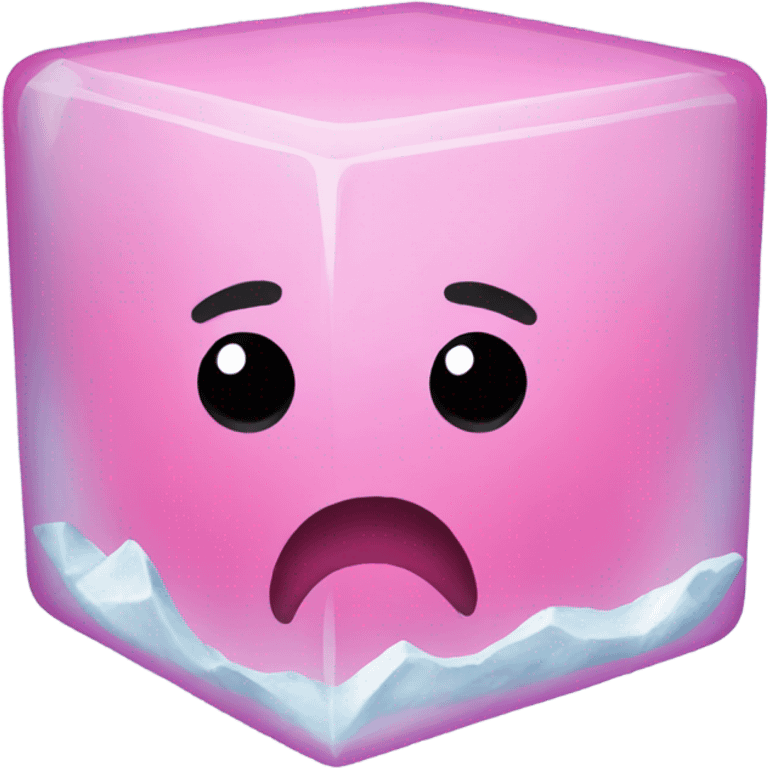 pink ice cube emoji