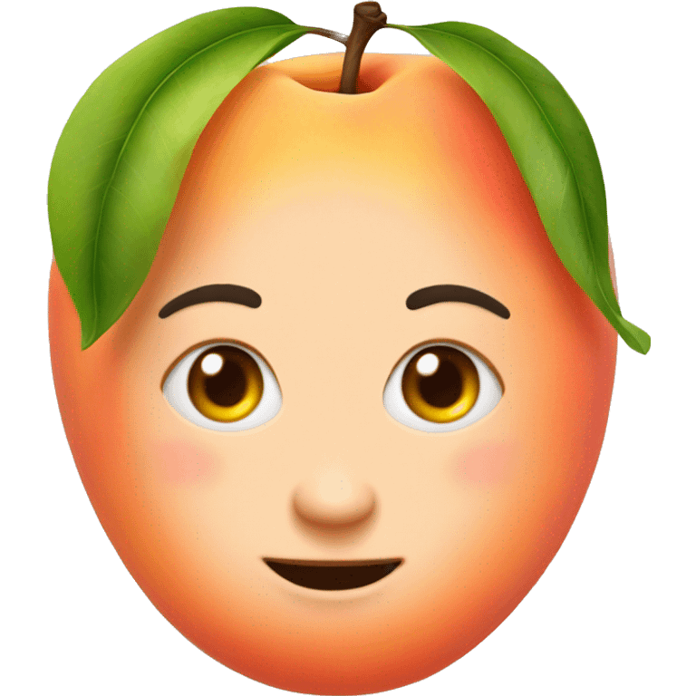 face made out of a peach emoji