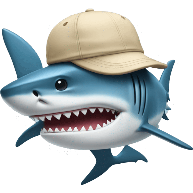 Shark with a cap emoji