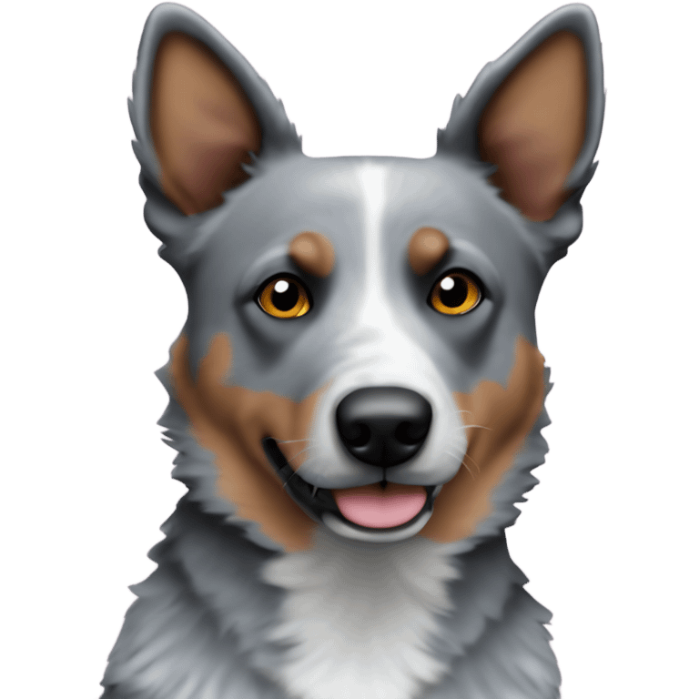 blue heeler with silver ear stripe emoji