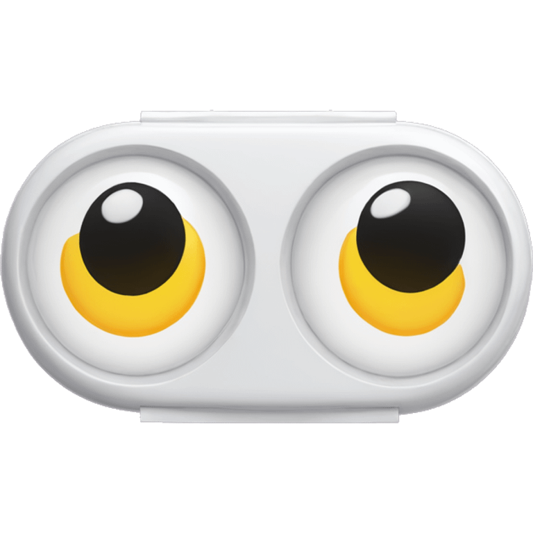 dual compartment prescription contact lens case emoji