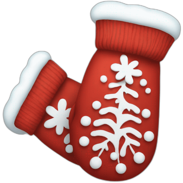 Christmas gloves emoji