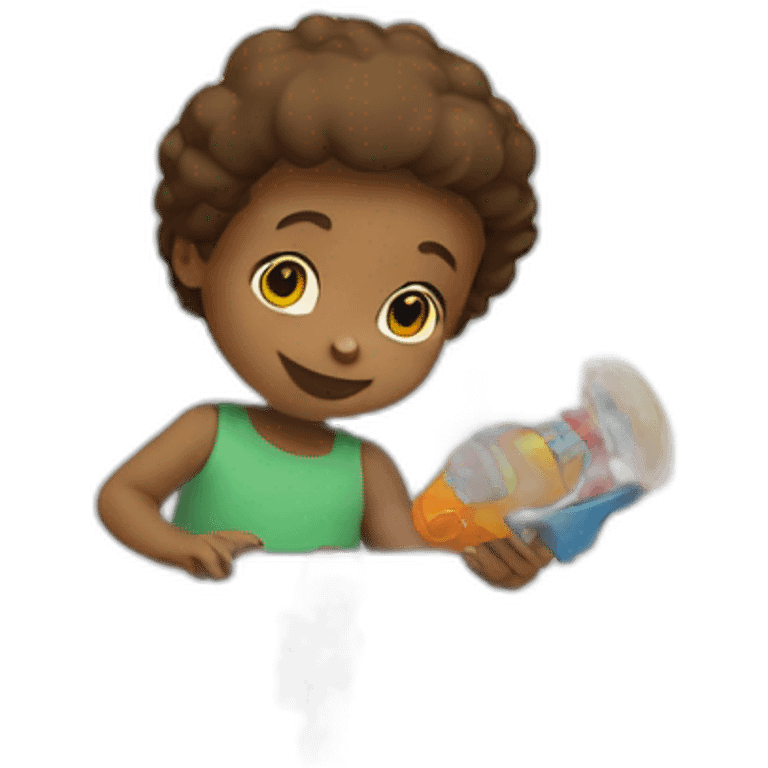 children play with toys emoji