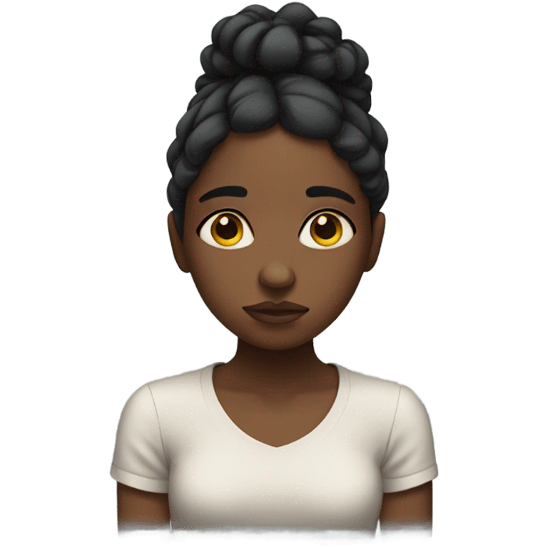 Sad black girl emoji