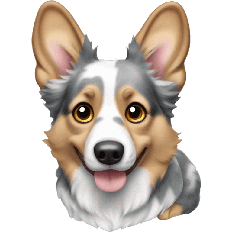 Blue Merle welsh corgi emoji