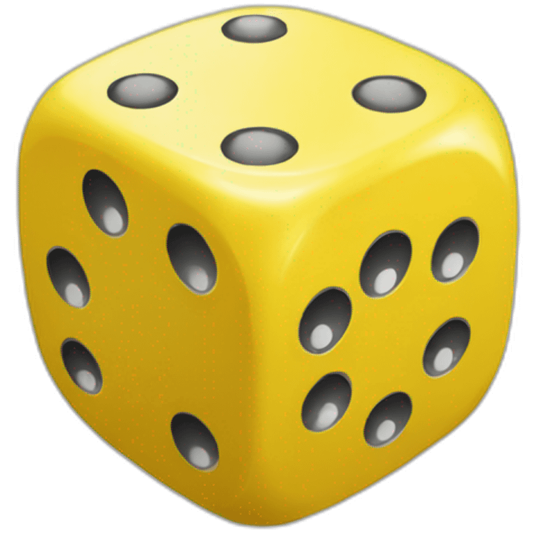 dice with  yellow with 2 number in from   emoji