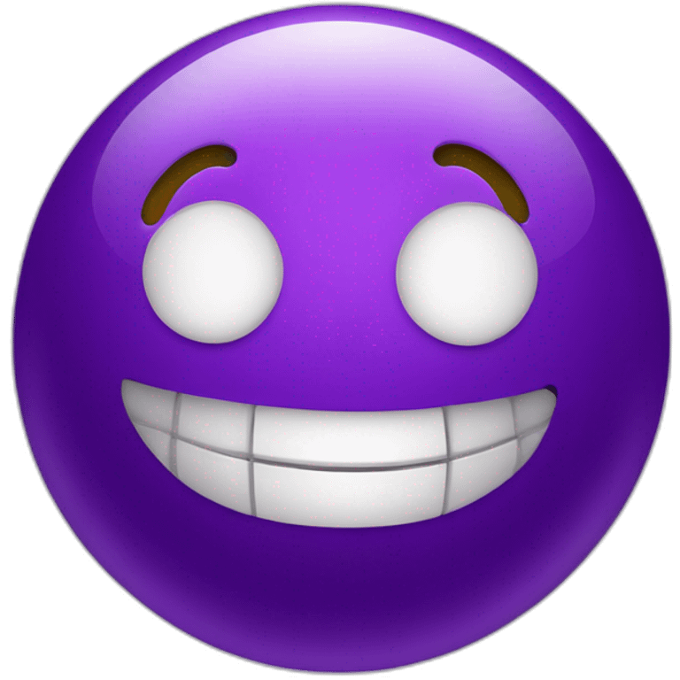 purple colored bowling ball smiling emoji