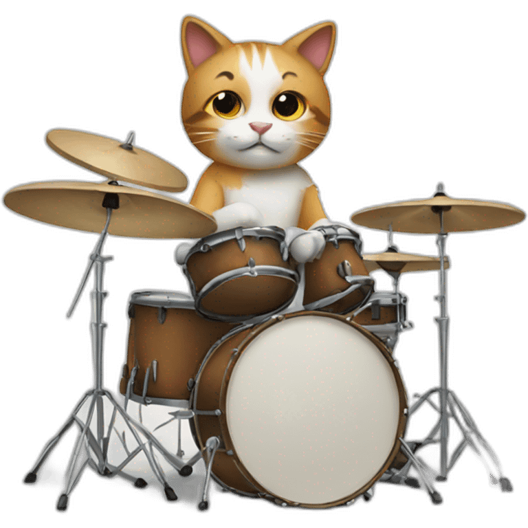 Cat doing drums  emoji