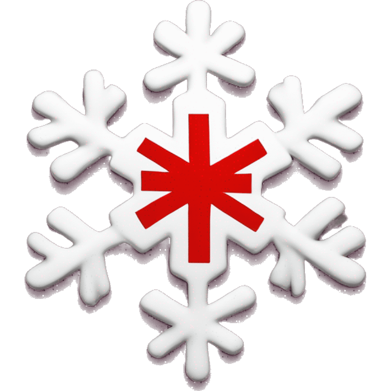 Make a snowflake with a Red Cross across it, put a big Red Cross across it like if you wanted to cancel the snowflake emoji