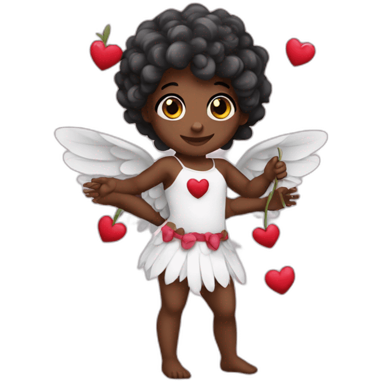 cute black cupid emoji