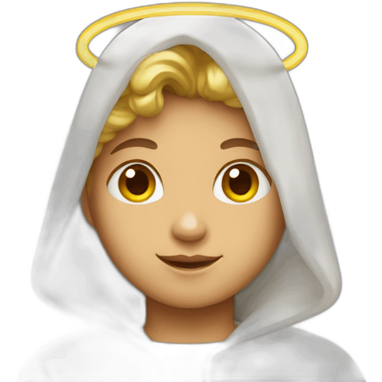 angel with hood with halo emoji