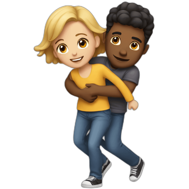 a guy carries a girl emoji