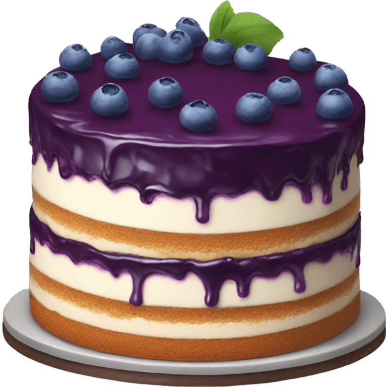 Blueberry cake  emoji