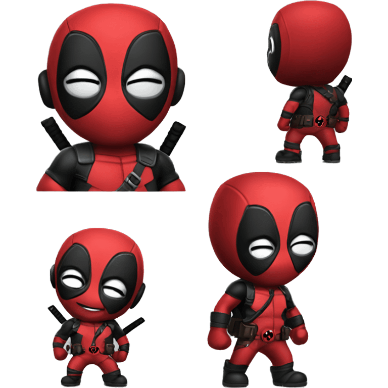 Cute deadpool character full body  emoji