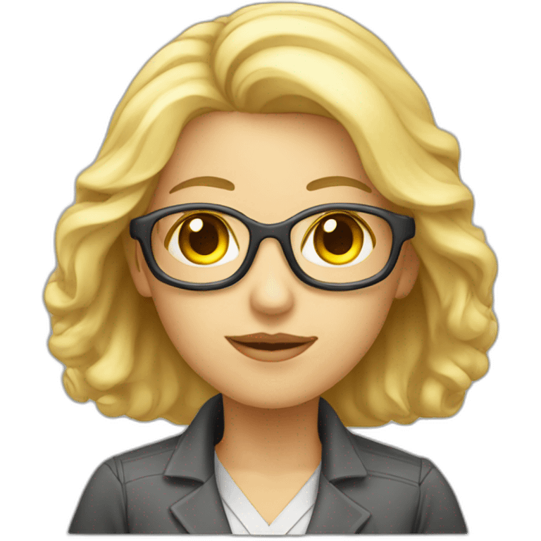 female blond laser physicist emoji