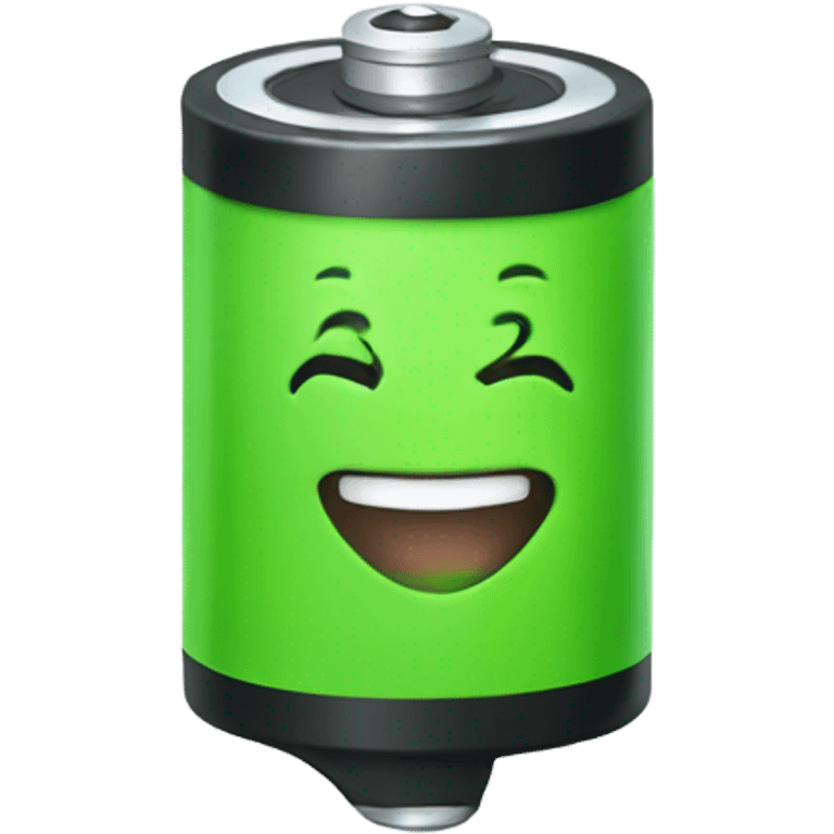 Green happy battery  emoji