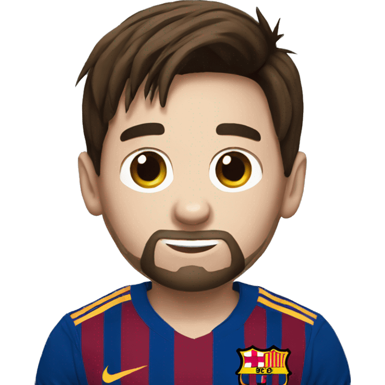 Messi with ball emoji