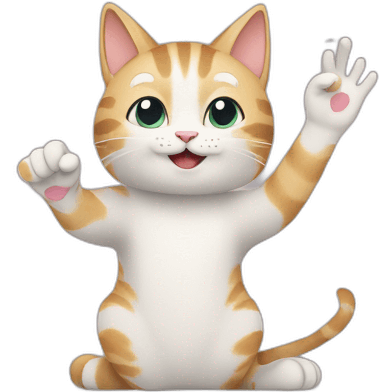 High-five-cat emoji