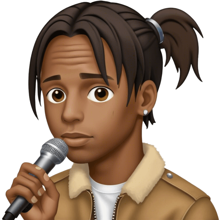 Travis Scott avec un micro - emoji