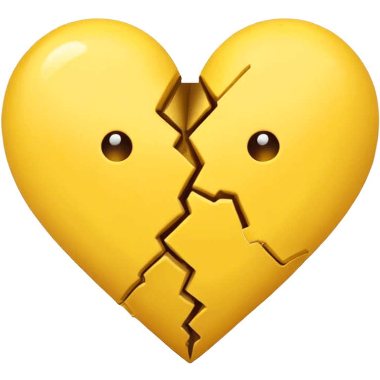 Simple yellow broken heart  emoji