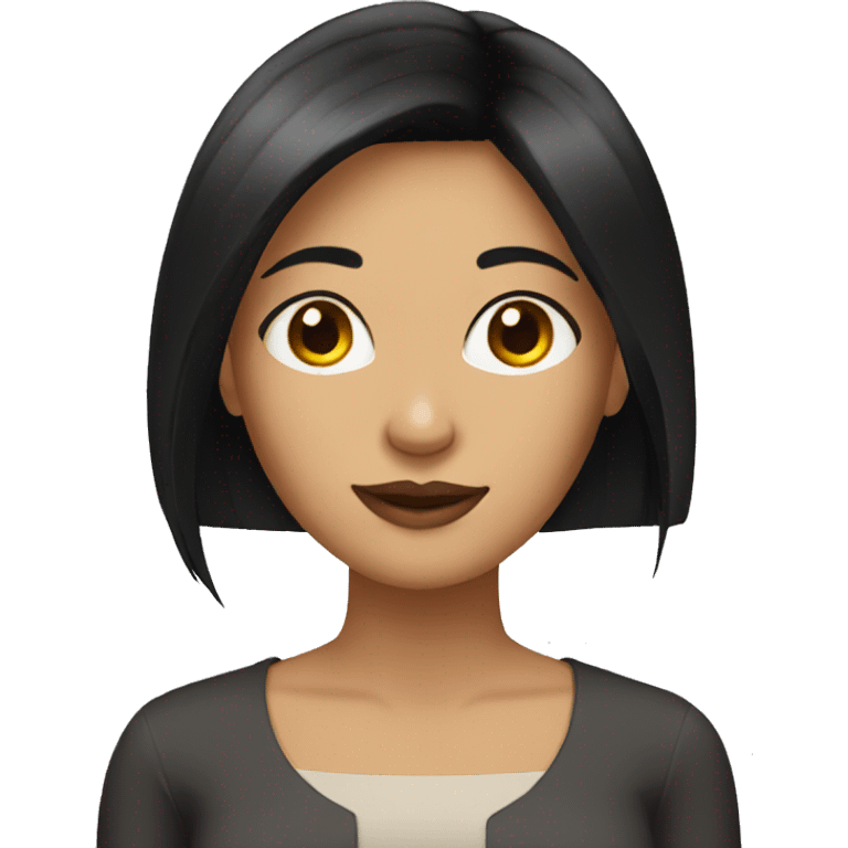 Lady with black straight hair emoji