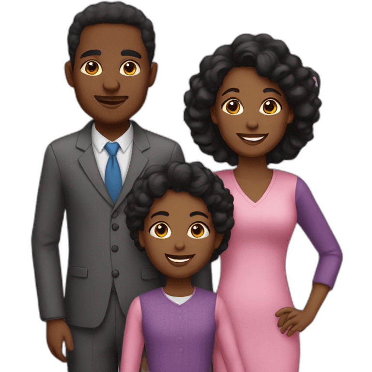 Black Family of 4 emoji