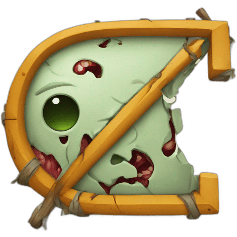 Letter Z with zombie apocalypse theme emoji