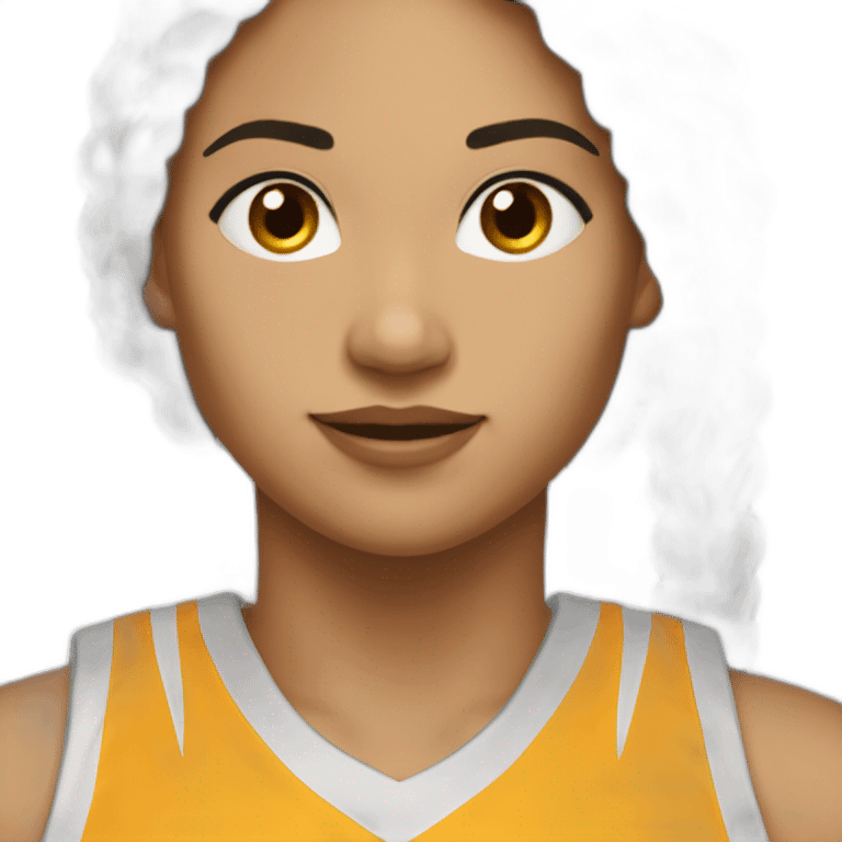 Baloncesto femenino número 14 emoji