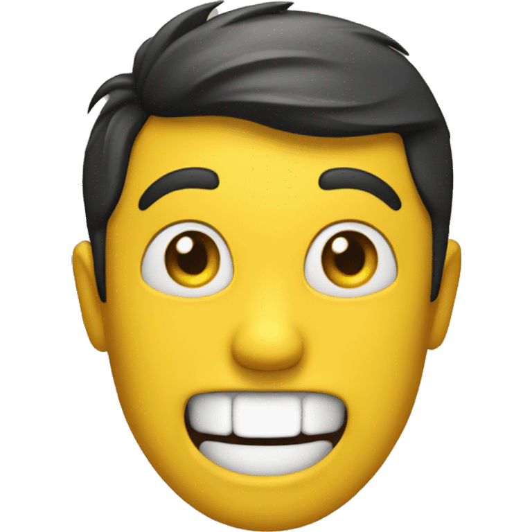 A yellow emoji excited with Tension emoji