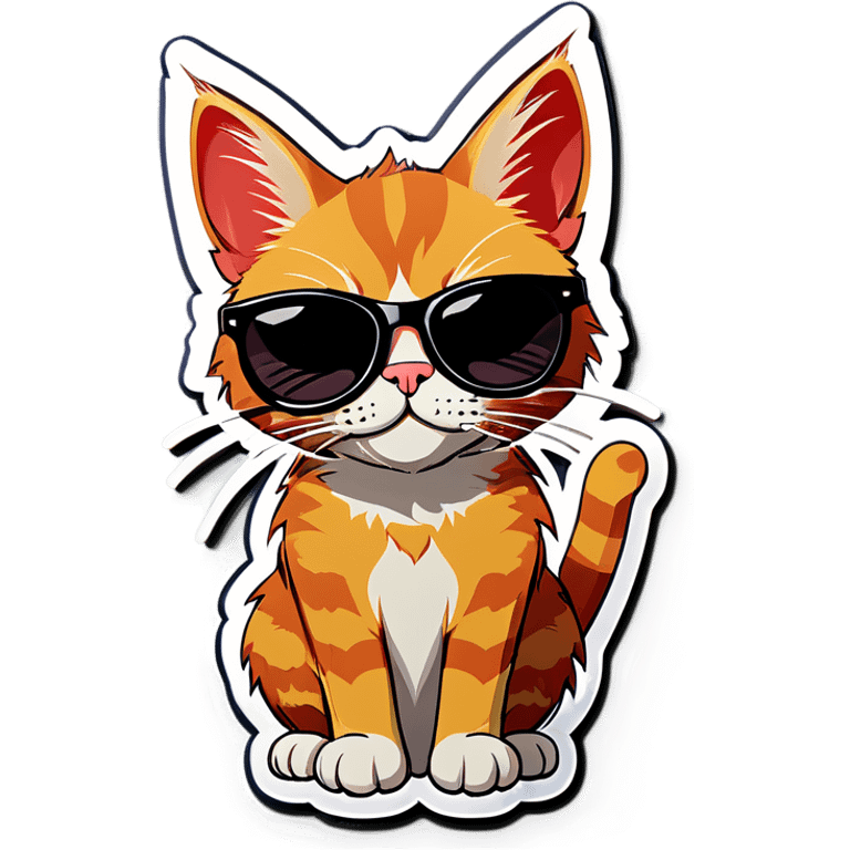 Cat with sunglasses emoji