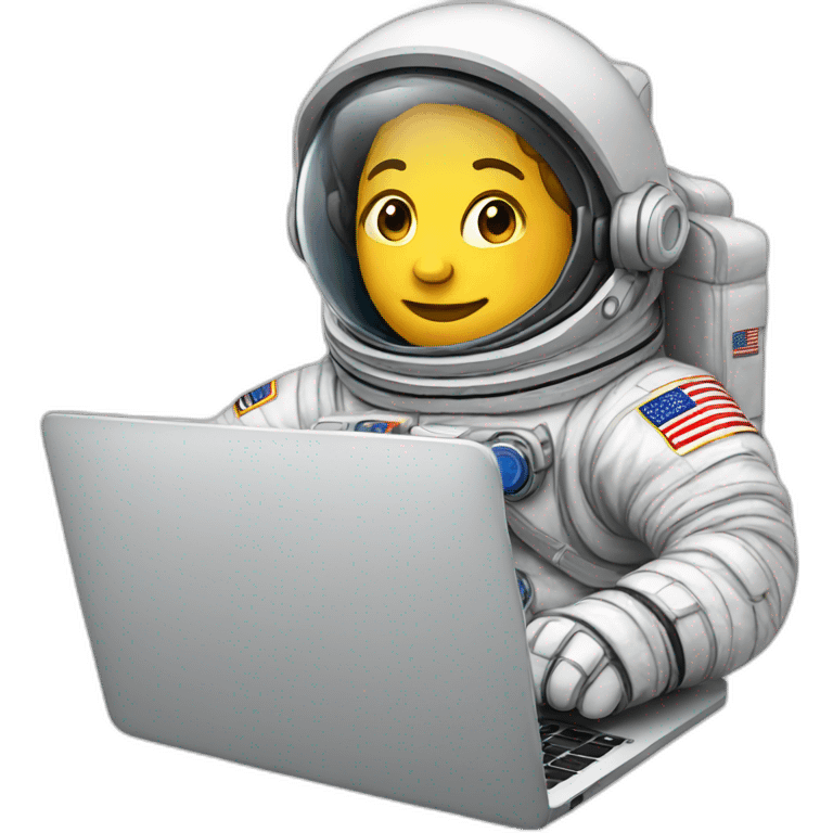 astronaut on laptop emoji