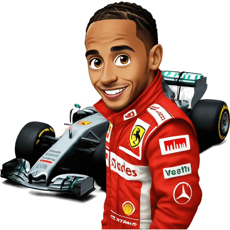 lewis hamilton in ferrari emoji