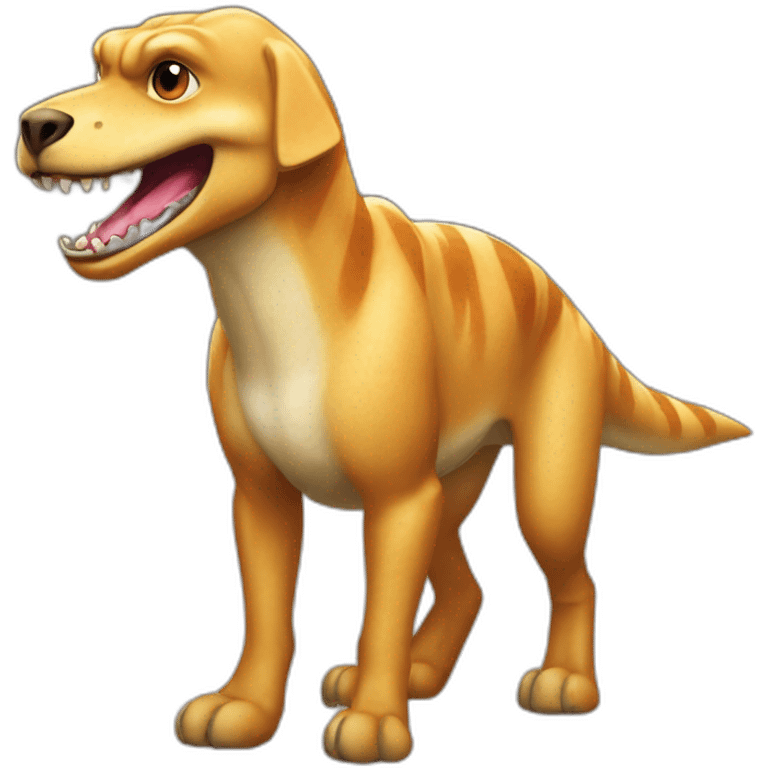 Chat sur chien sur dinosor emoji