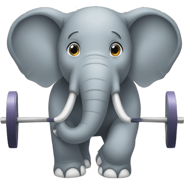 Elephant in gym emoji