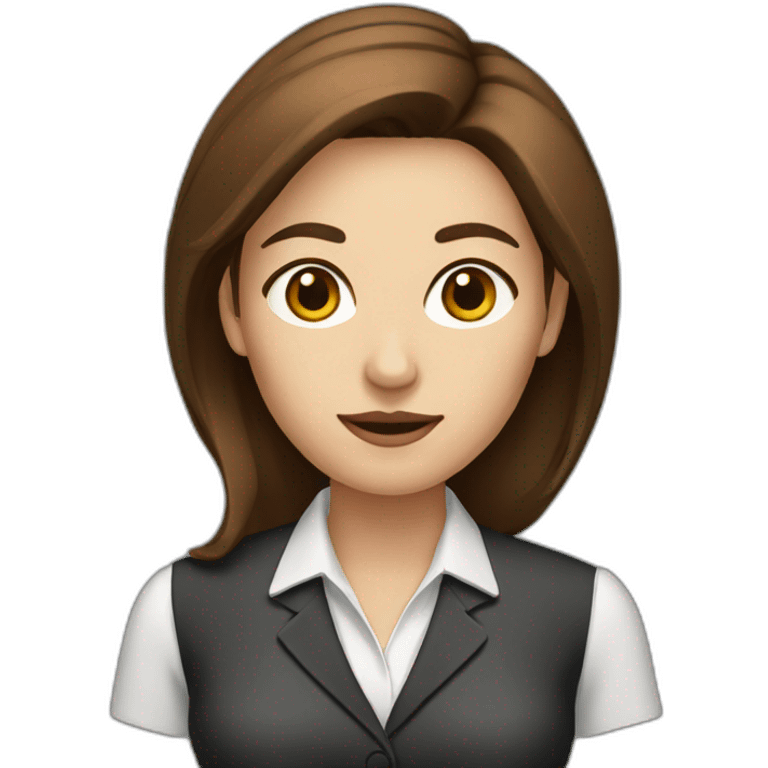 business woman with brown hair emoji