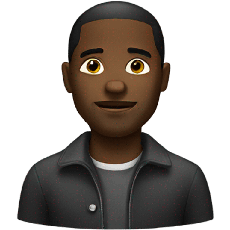 a black man with oil  emoji