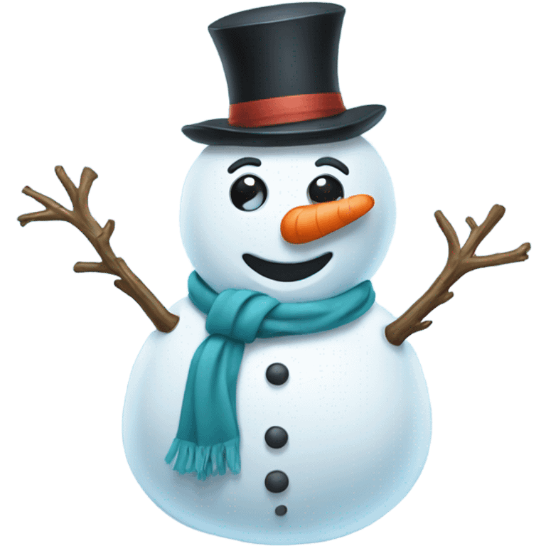 Snowman freezing emoji