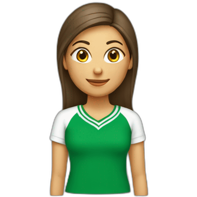 tee shirt de l’ algerie sur une femme emoji