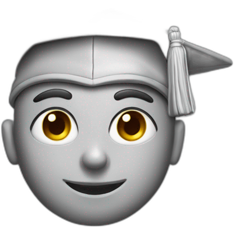 Italian statue graduating grey skin grey eyes in graduation hat emoji