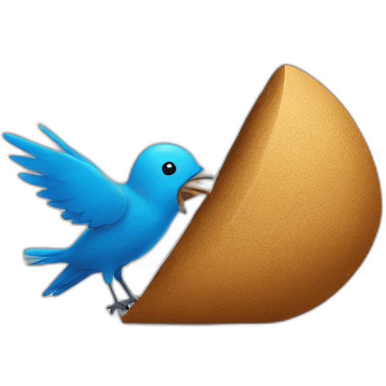 Twitter bird crushed under a giant letter 𝕏 emoji