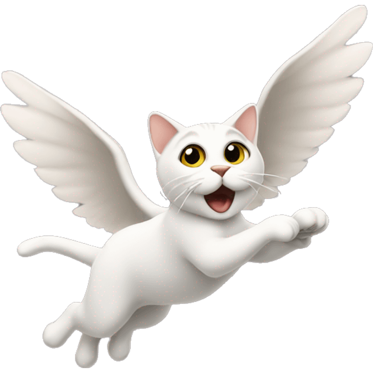 Cat flying in the sky emoji