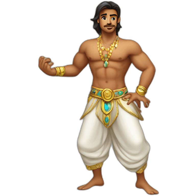 Male belly dancer macho emoji