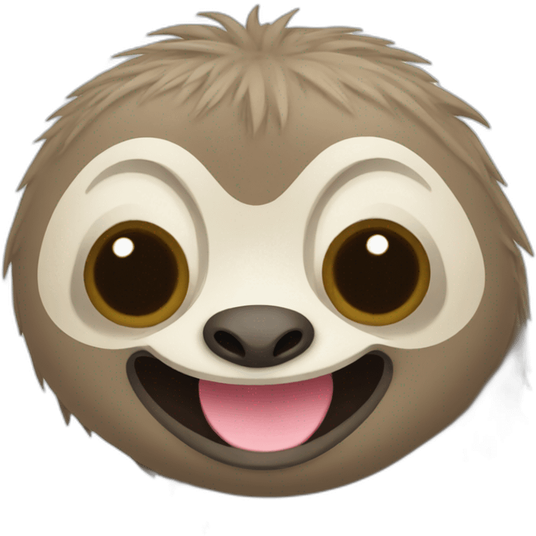 Happy sloth showing thumb emoji