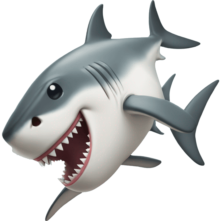 A shark being very silly  emoji